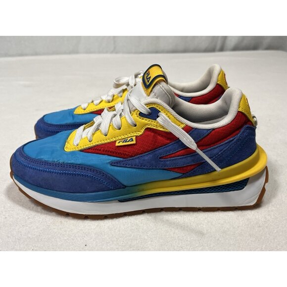 Fila Women’s Retro Runner Sneakers Multicolor 6.5 Blue Red Yellow - Picture 3 of 11